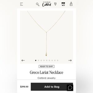Catbird jewelry Greco Lariat Necklace